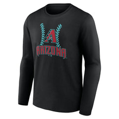Arizona Diamondbacks Personalized Name & Number Fastball Long Sleeve T-Shirt Black