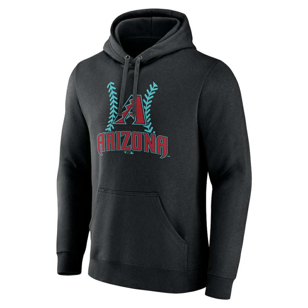 Arizona Diamondbacks Personalized Name & Number Fastball Pullover Hoodie Black
