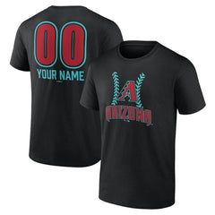 Arizona Diamondbacks Personalized Name & Number Fastball T-Shirt Black