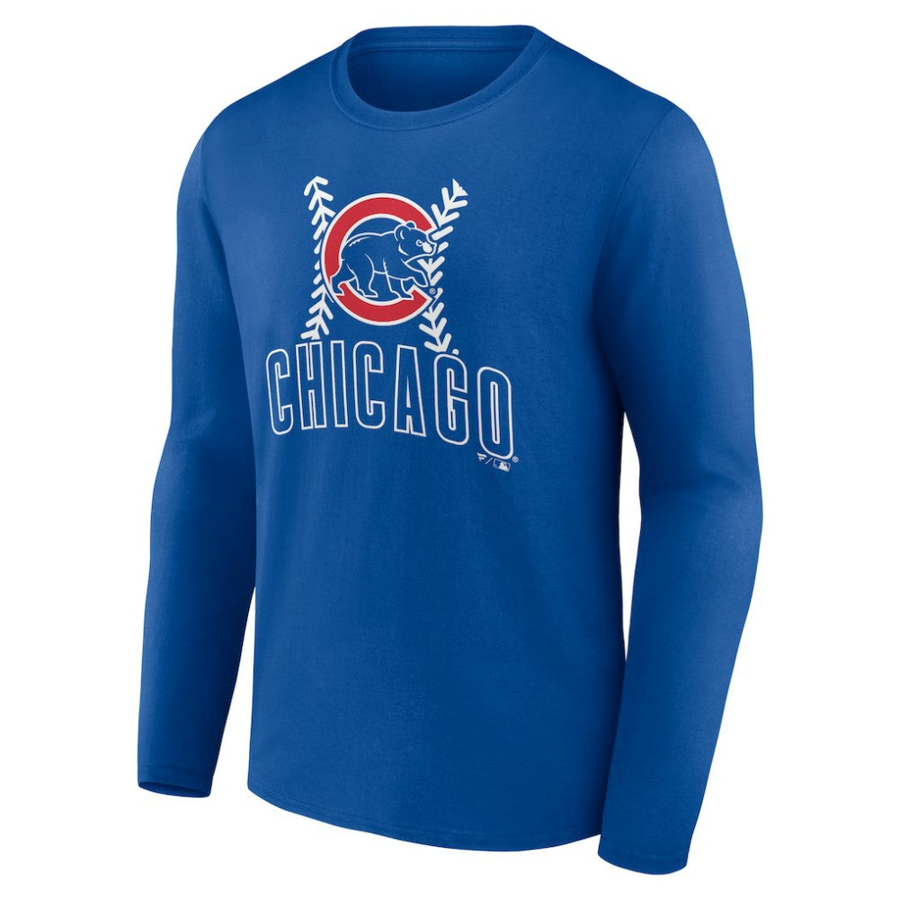 Chicago Cubs Personalized Name & Number Fastball Long Sleeve T-Shirt Royal