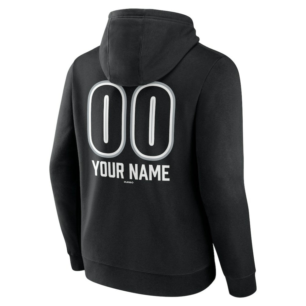 Chicago White Sox Personalized Name & Number Fastball Pullover Hoodie Black