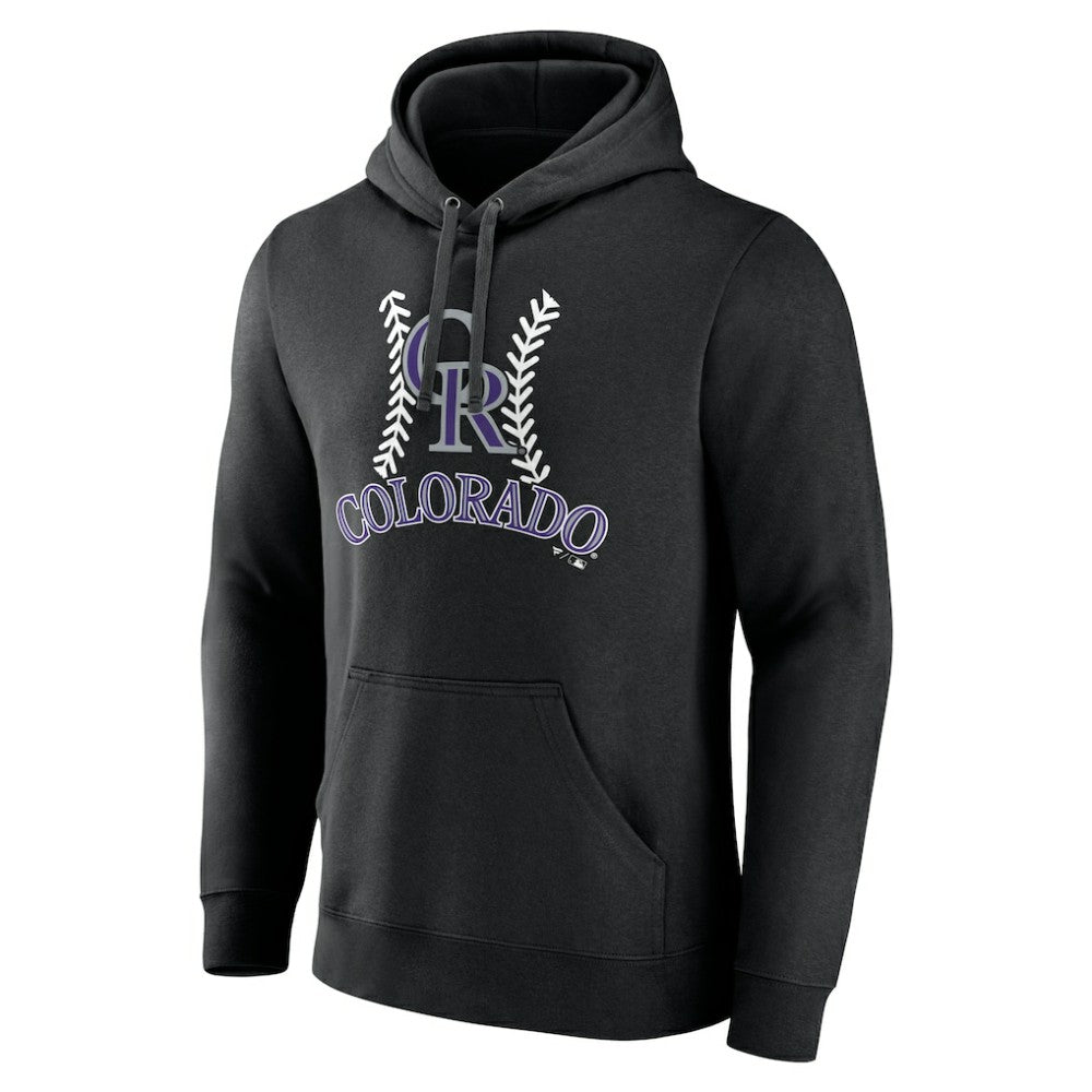 Colorado Rockies Personalized Name & Number Fastball Pullover Hoodie Black