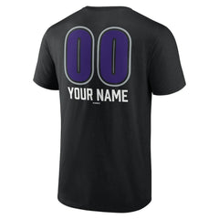 Colorado Rockies Personalized Name & Number Fastball T-Shirt Black