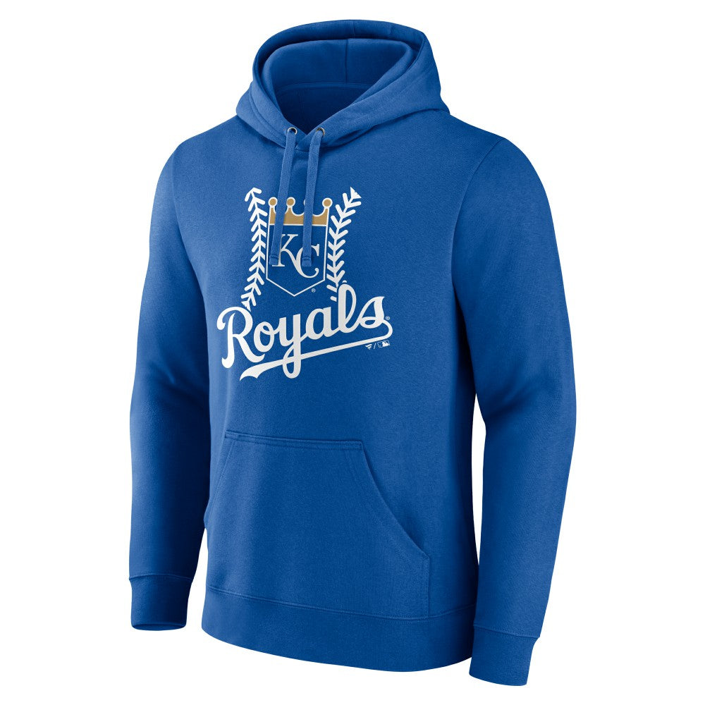 Kansas City Royals Personalized Name & Number Fastball Pullover Hoodie Royal