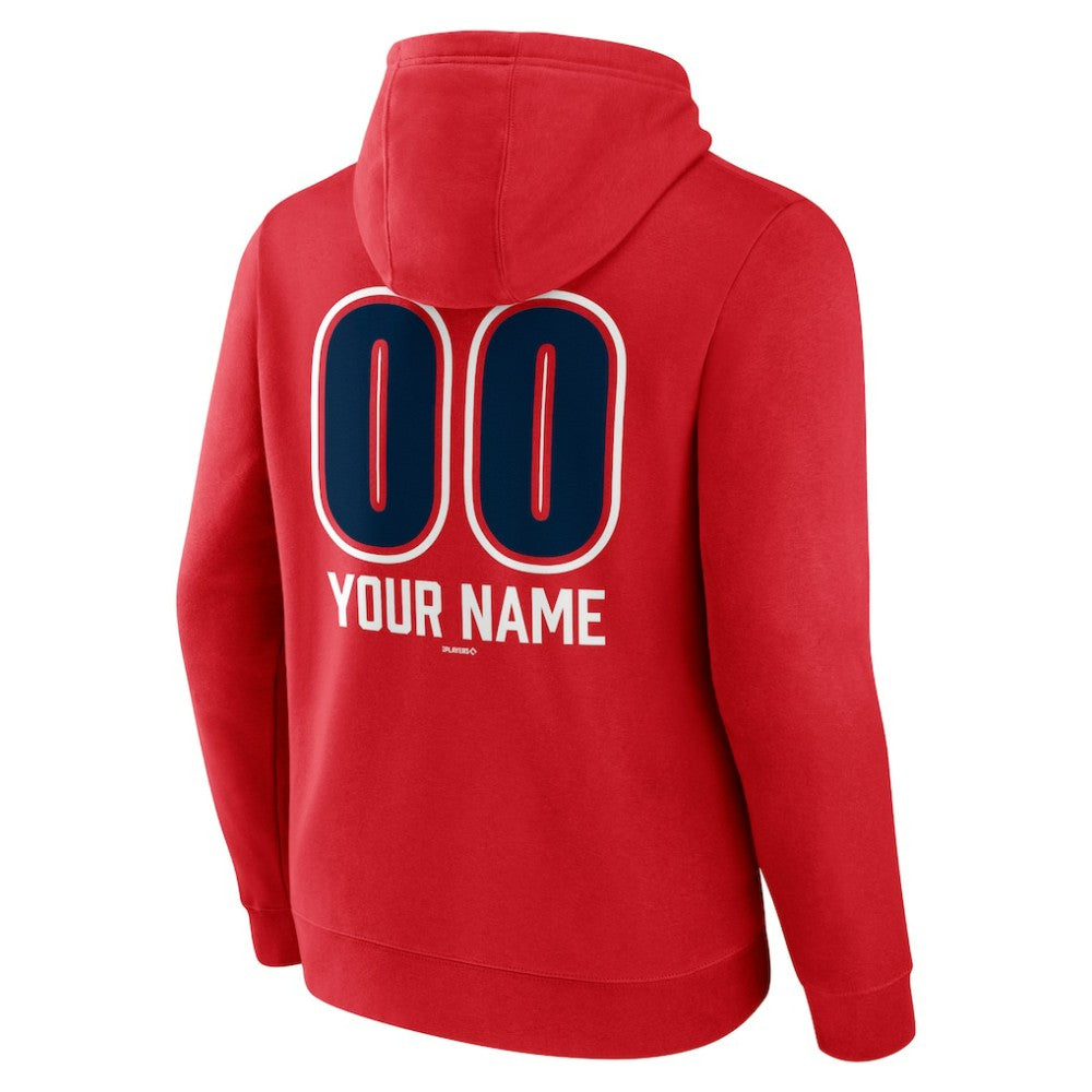 Los Angeles Angels Personalized Name & Number Fastball Pullover Hoodie Red