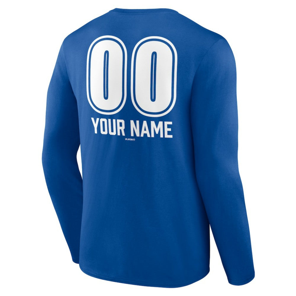 Los Angeles Dodgers Personalized Name & Number Fastball Long Sleeve T-Shirt Royal