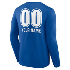 Los Angeles Dodgers Personalized Name & Number Fastball Long Sleeve T-Shirt Royal