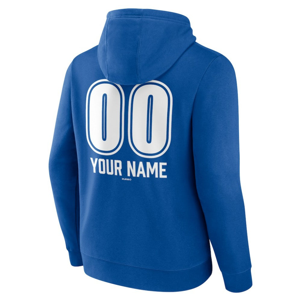 Los Angeles Dodgers Personalized Name & Number Fastball Pullover Hoodie Royal