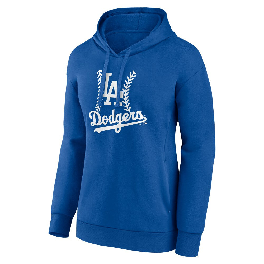 Los Angeles Dodgers Women's Personalized Name & Number Fastball Pullover Hoodie Royal