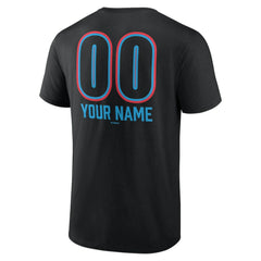 Miami Marlins Personalized Name & Number Fastball T-Shirt Black