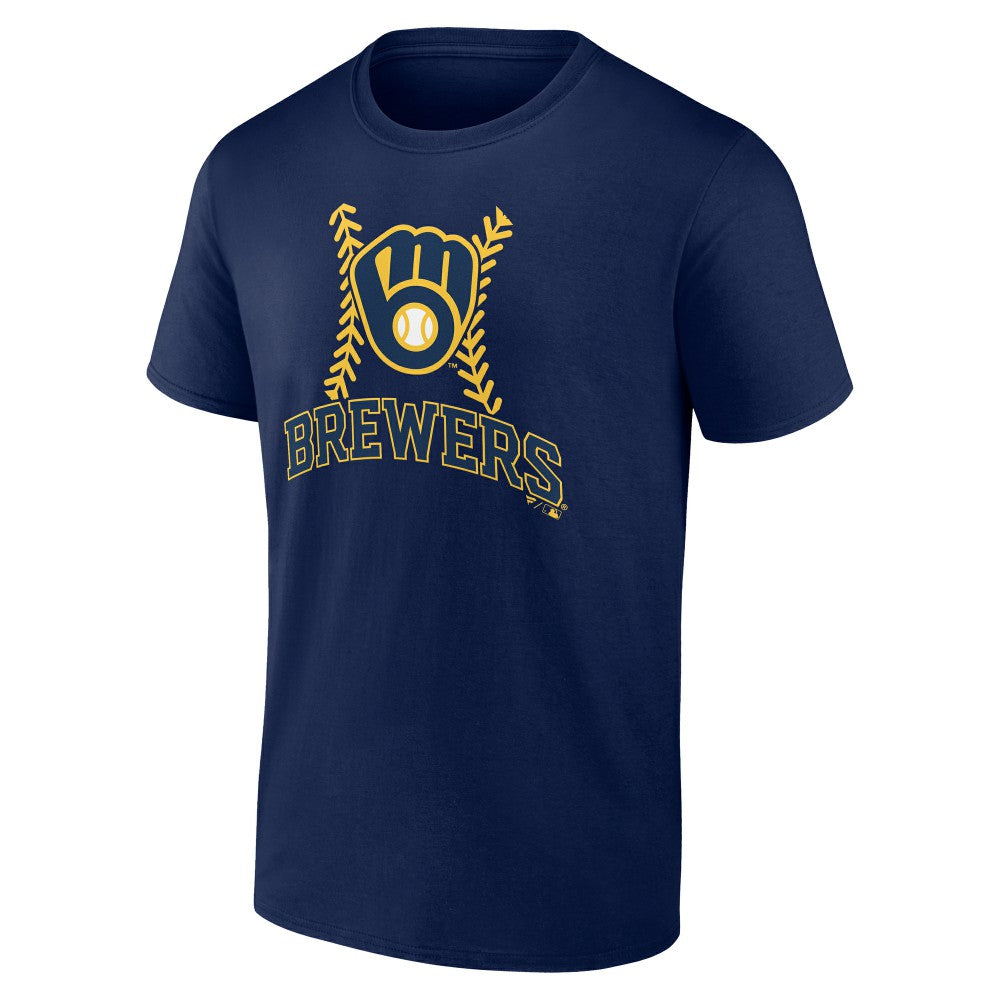 Milwaukee Brewers Personalized Name & Number Fastball T-Shirt Navy