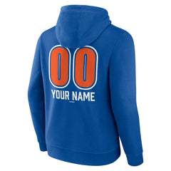 New York Mets Personalized Name & Number Fastball Pullover Hoodie Royal