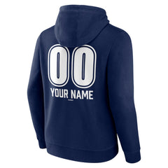 New York Yankees Personalized Name & Number Fastball Pullover Hoodie Navy