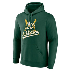 Athletics Personalized Name & Number Fastball Pullover Hoodie Green