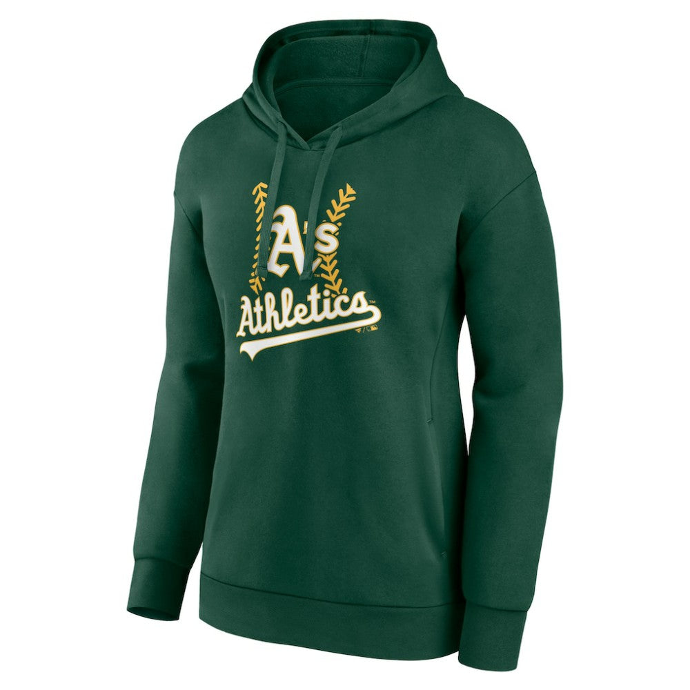 Athletics Women's Personalized Name & Number Fastball Pullover Hoodie Green