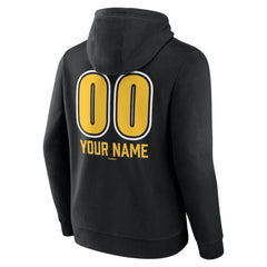 Pittsburgh Pirates Personalized Name & Number Fastball Pullover Hoodie Black