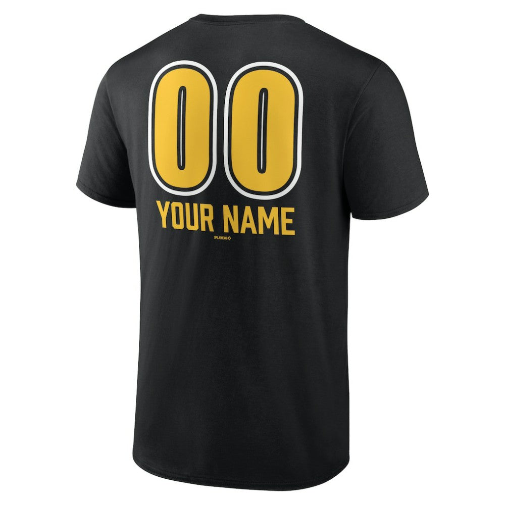 Pittsburgh Pirates Personalized Name & Number Fastball T-Shirt Black