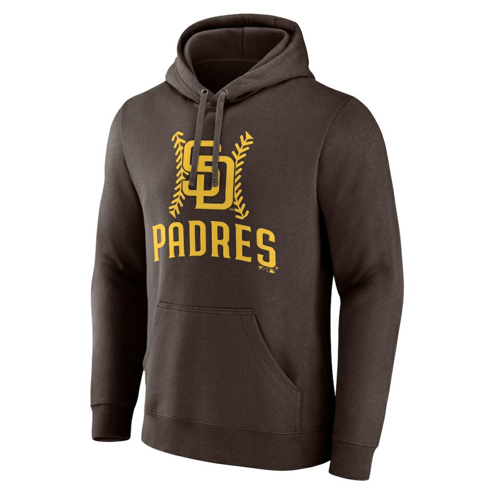 San Diego Padres Personalized Name & Number Fastball Pullover Hoodie Brown