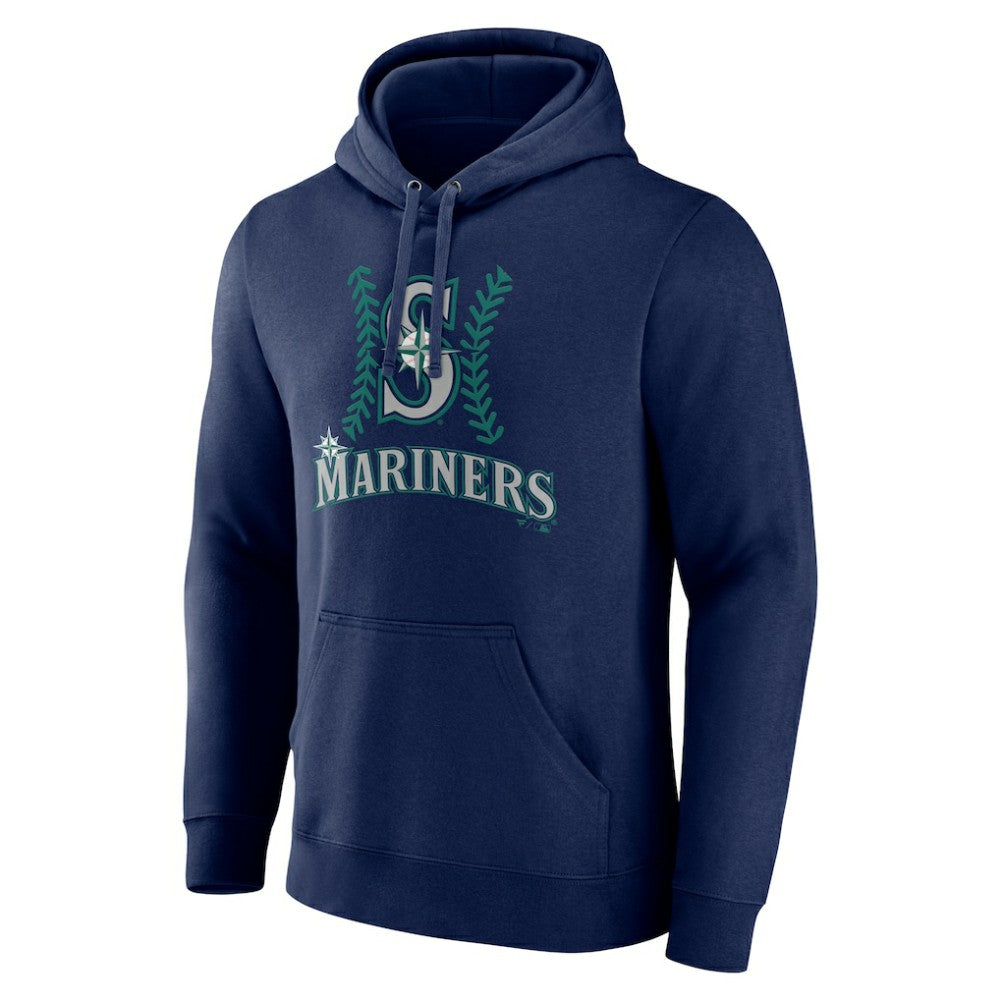 Seattle Mariners Personalized Name & Number Fastball Pullover Hoodie Navy