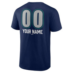 Seattle Mariners Personalized Name & Number Fastball T-Shirt Navy