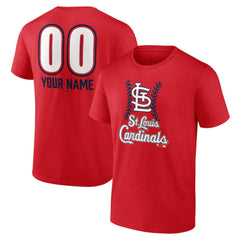St. Louis Cardinals Personalized Name & Number Fastball T-Shirt Red