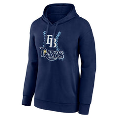 Tampa Bay Rays Women's Personalized Name & Number Fastball Pullover Hoodie Navy