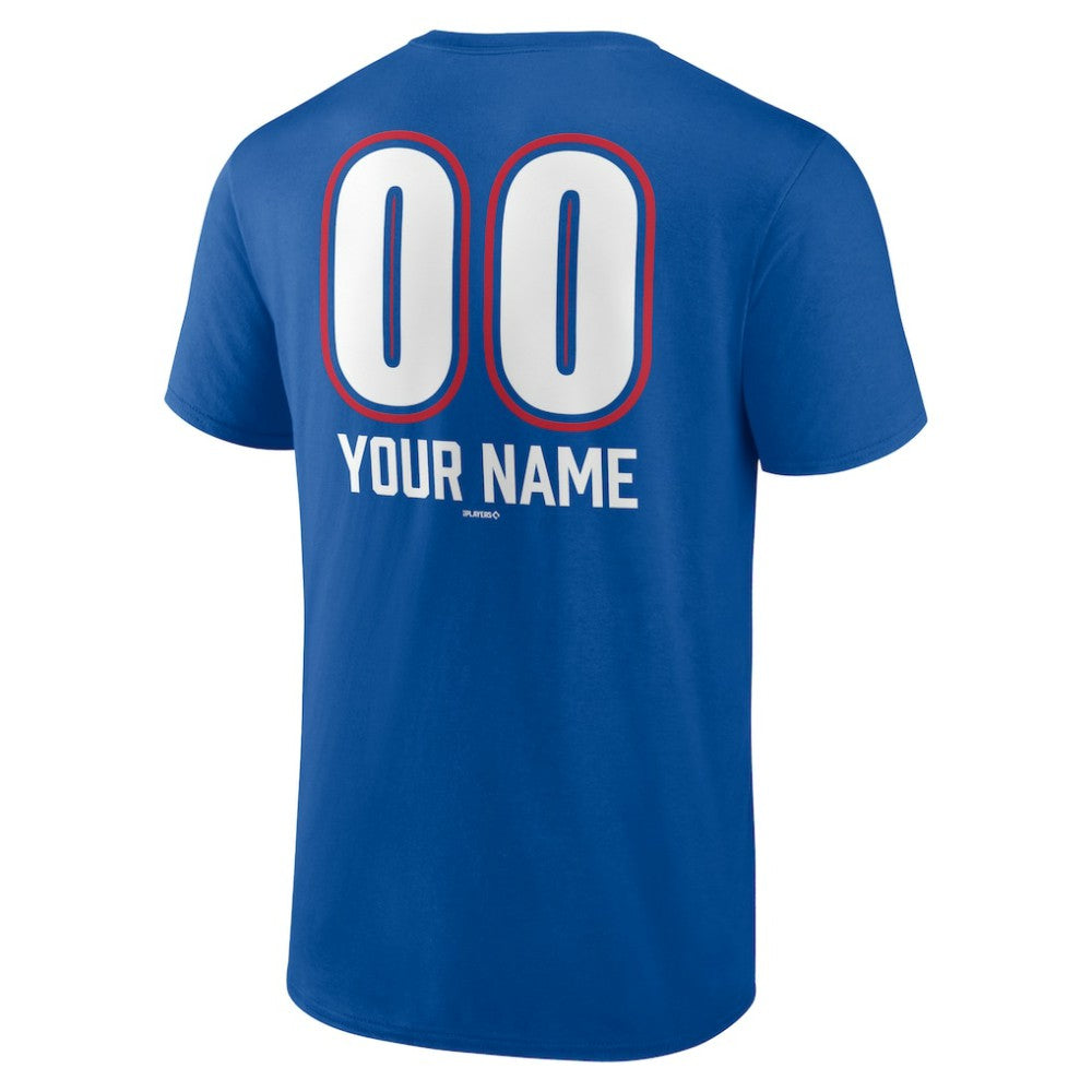 Texas Rangers Personalized Name & Number Fastball T-Shirt Royal