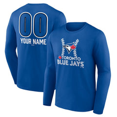 Toronto Blue Jays Personalized Name & Number Fastball Long Sleeve T-Shirt Royal