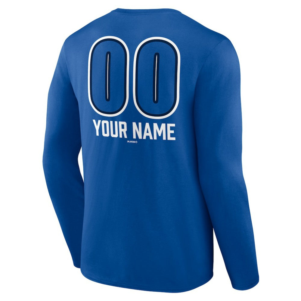 Toronto Blue Jays Personalized Name & Number Fastball Long Sleeve T-Shirt Royal