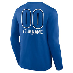 Toronto Blue Jays Personalized Name & Number Fastball Long Sleeve T-Shirt Royal
