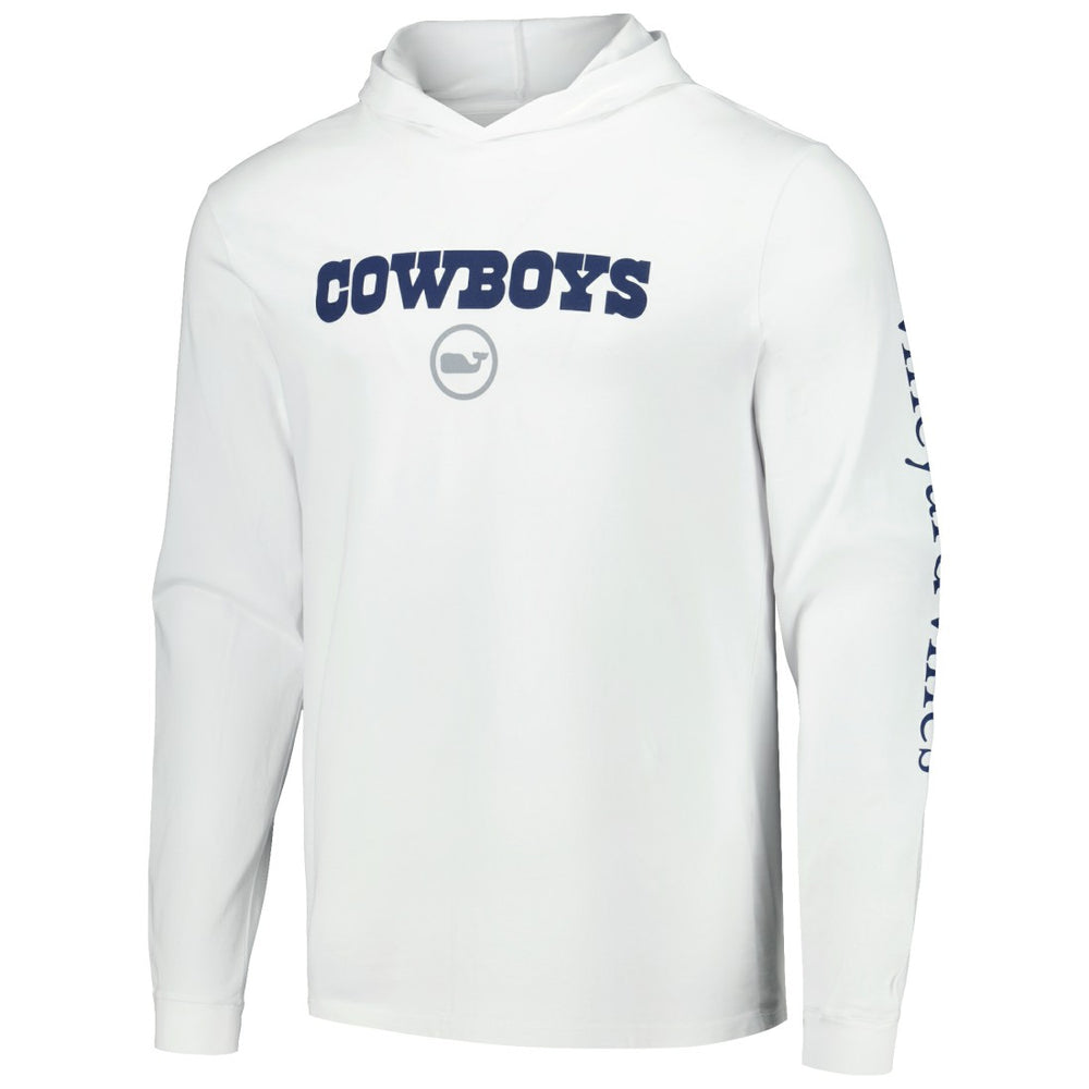 Dallas Cowboys Vineyard Vines Whale Dot Hoodie Long Sleeve T-Shirt - White sale