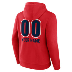 Atlanta Braves Personalized Name & Number Fastball Pullover Hoodie Red