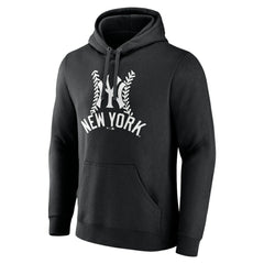 New York Yankees Personalized Name & Number Fastball Pullover Hoodie Black