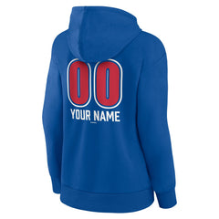 Philadelphia Phillies Women's Personalized Name & Number Fastball Pullover Hoodie Royal