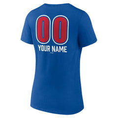 Philadelphia Phillies Women's Personalized Name & Number Fastball V-Neck T-Shirt Royal