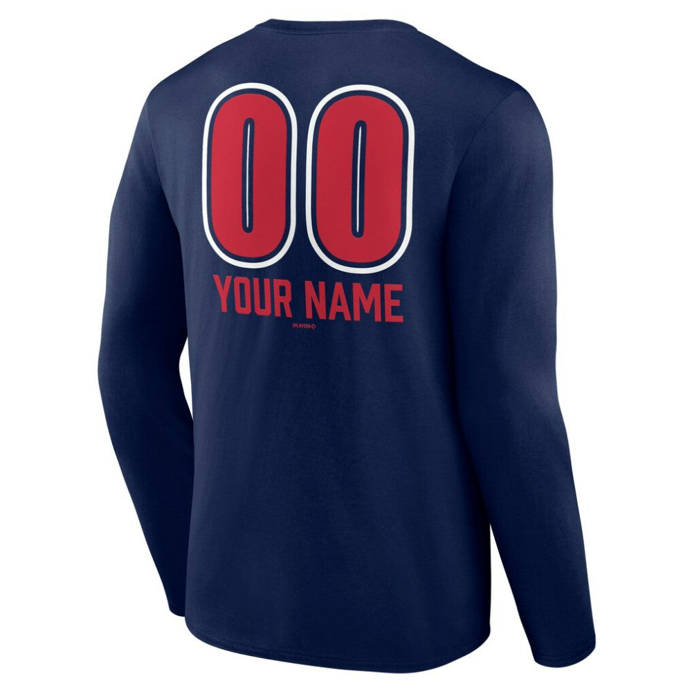 St. Louis Cardinals Personalized Name & Number Fastball Long Sleeve T-Shirt Navy