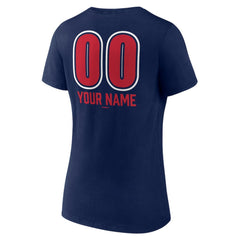 St. Louis Cardinals Women's Personalized Name & Number Fastball V-Neck T-Shirt Navy