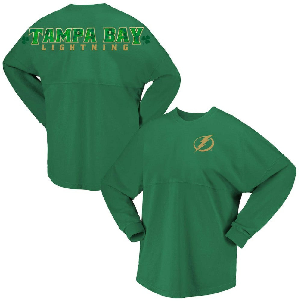 Tampa Bay Lightning Fanatics Women's St. Patrick's Day Spirit Jersey T-Shirt - Kelly Green T-shirts