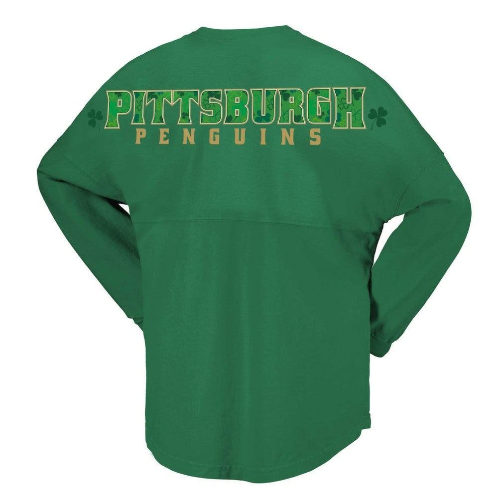 Pittsburgh Penguins Fanatics Women's St. Patrick's Day Spirit Jersey T-Shirt - Kelly Green T-shirts