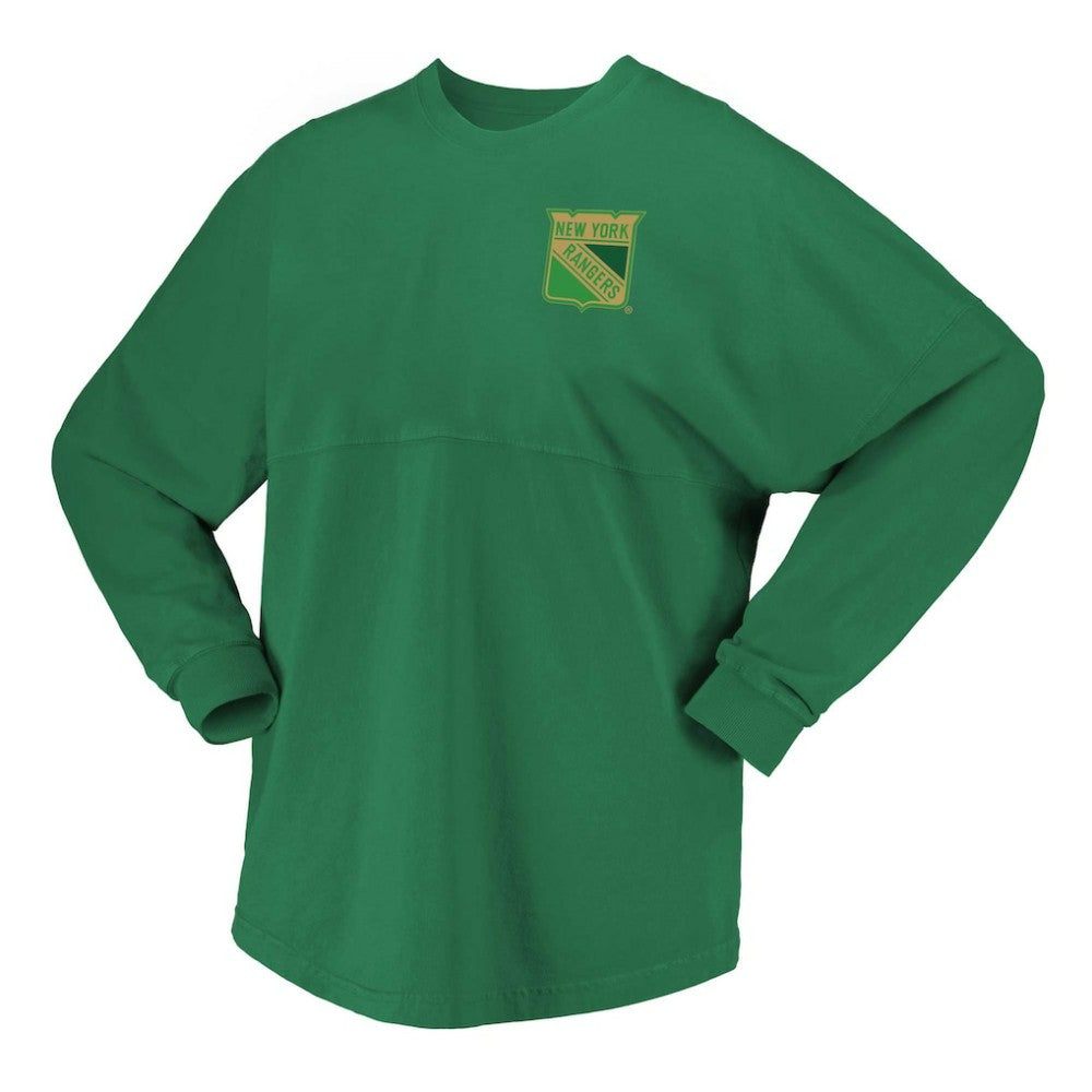 New York Rangers Fanatics Women's St. Patrick's Day Spirit Jersey T-Shirt - Kelly Green T-shirts