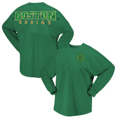 Boston Bruins Fanatics Women's St. Patrick's Day Spirit Jersey T-Shirt - Kelly Green T-shirts