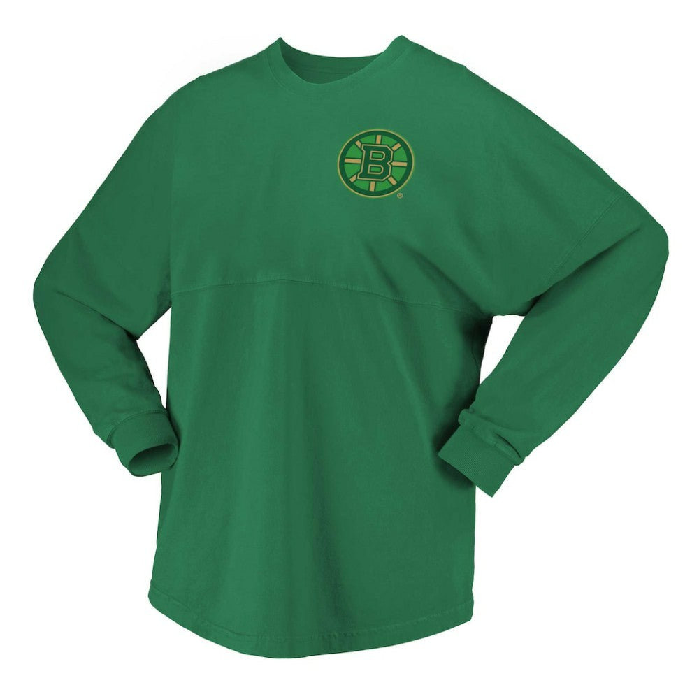 Boston Bruins Fanatics Women's St. Patrick's Day Spirit Jersey T-Shirt - Kelly Green T-shirts