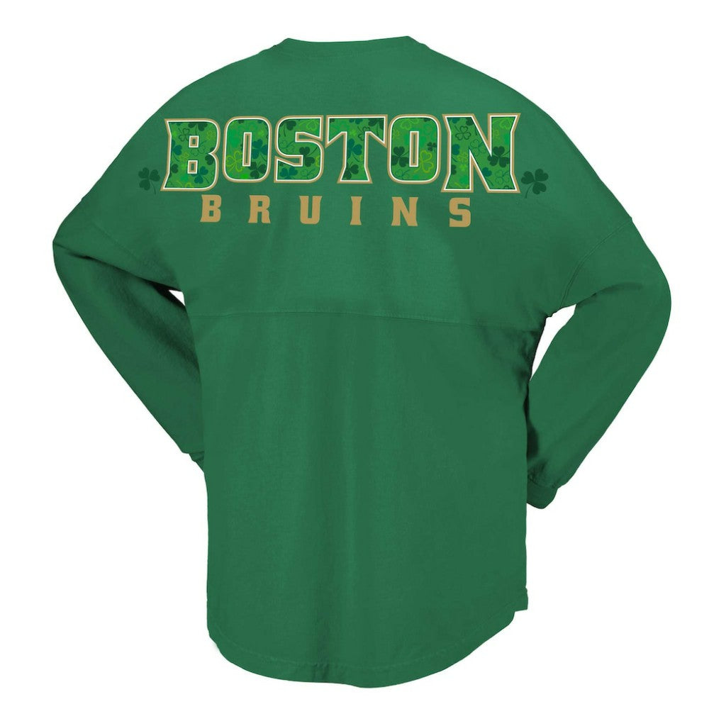 Boston Bruins Fanatics Women's St. Patrick's Day Spirit Jersey T-Shirt - Kelly Green T-shirts