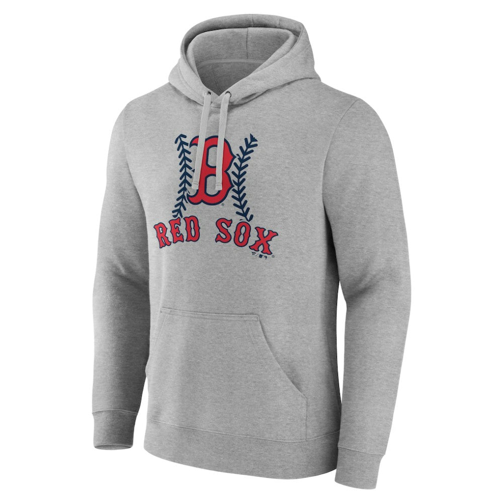 Boston Red Sox Personalized Name & Number Fastball Pullover Hoodie Gray