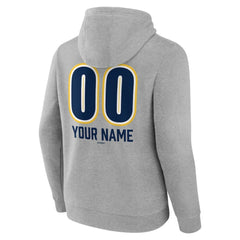 Milwaukee Brewers Personalized Name & Number Fastball Pullover Hoodie Gray