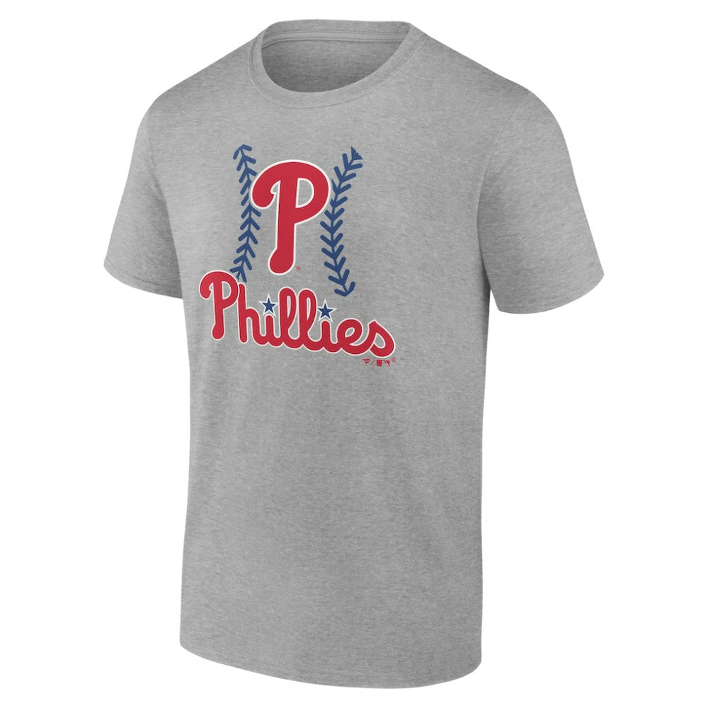Philadelphia Phillies Personalized Name & Number Fastball T-Shirt Heather Gray
