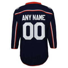 Columbus Blue Jackets Youth Home Replica Custom Jersey - Navy Jerseys