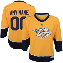 Nashville Predators Youth Home Replica Custom Jersey - Gold Jerseys