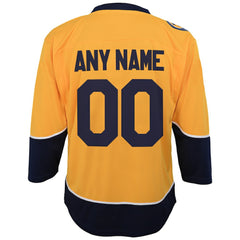 Nashville Predators Youth Home Replica Custom Jersey - Gold Jerseys