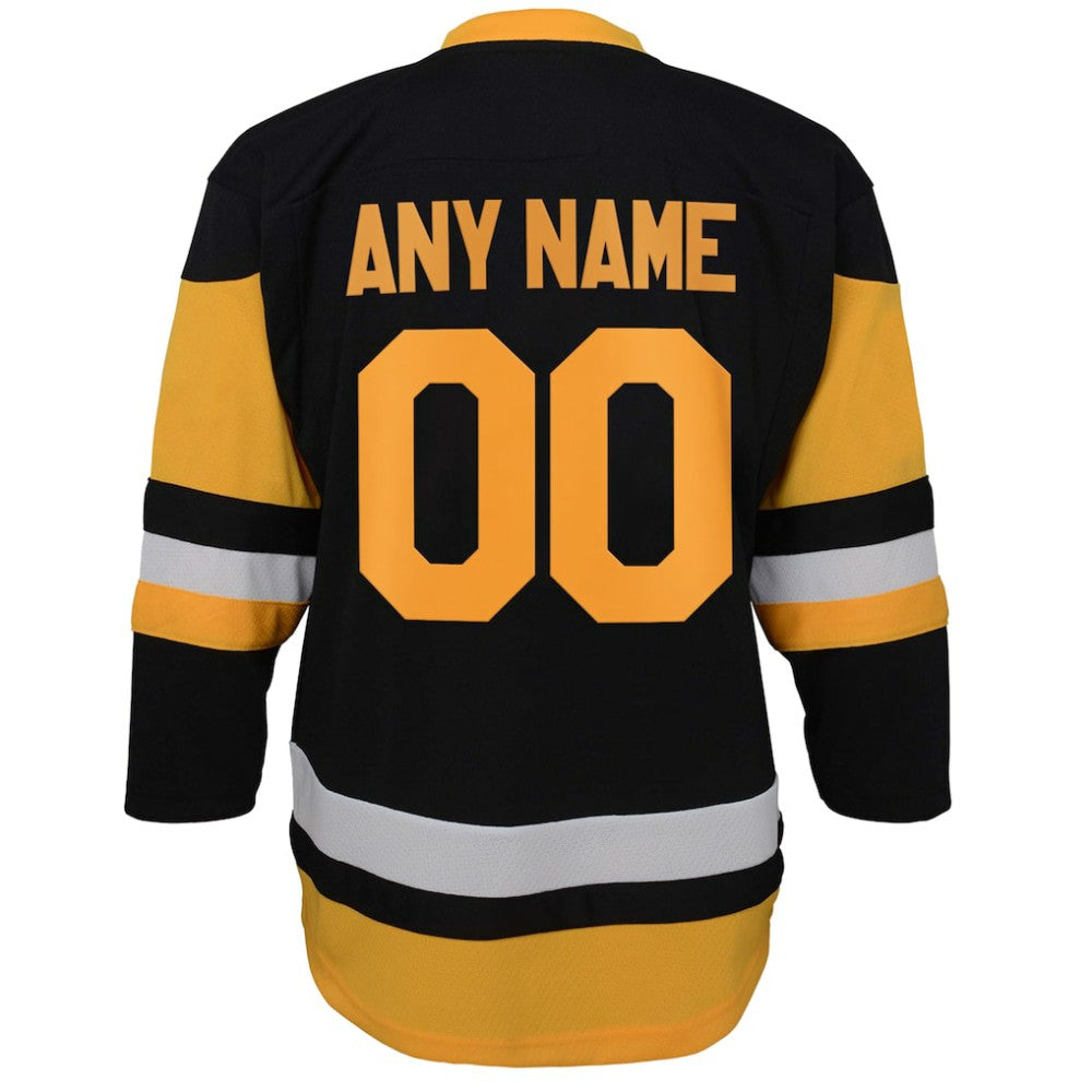 Pittsburgh Penguins Youth Home Replica Custom Jersey - Black Jerseys